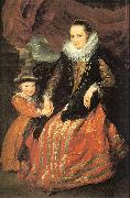 Dyck, Anthony van Susanna Fourment and her Daughter oil painting artist